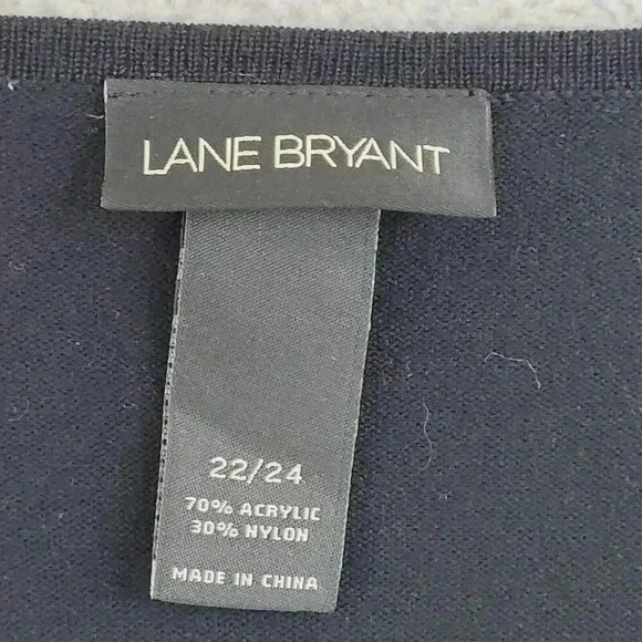 Lane Bryant Women's 22/24 Embellished Front Closure Black Sweater 29PT - Picture 5 of 10